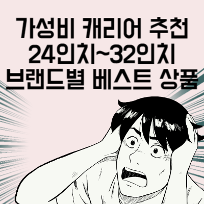 가성비 캐리어 추천 24인치~32인치 브랜드별 베스트 상품 2023