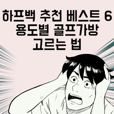 하프백 추천 베스트 6 용도별 골프가방 고르는 법